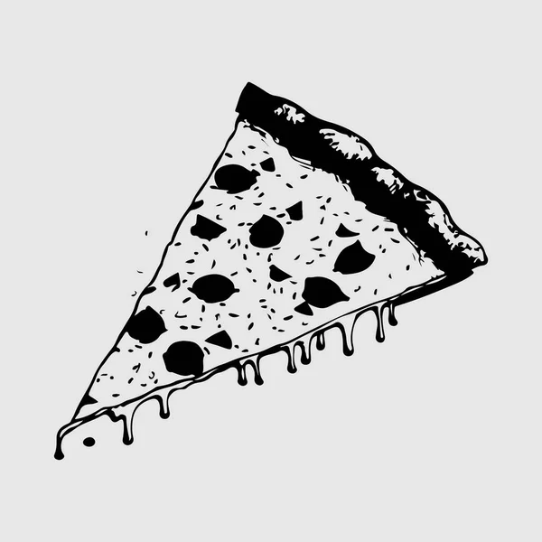 Современный Векторный Шаблон Логотипа Пиццы Иллюстрация Пиццы — стоковый вектор