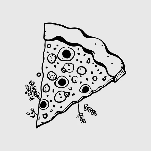 Nowoczesny Abstrakcyjny Wzór Logo Pizzy Wektorowej Ilustracja Pizzy — Wektor stockowy