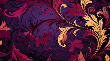 Soyut güzel renkli vektör damaske desenleri. Kusursuz damaske desen arkaplanı