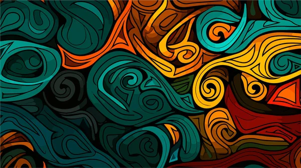抽象的な美しい色のベクトルセルティックノットパターン シームレスなセルティックノットパターンの背景 — ストックベクタ