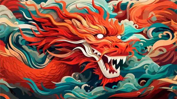 Abstrakte Schöne Farbige Vektor Drachenmuster Nahtlose Dragon Muster Hintergrund — Stockvektor