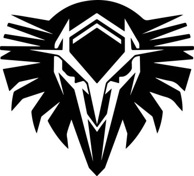 Soyut şahinin modern katı logo şablonu, kanatlı kartal şekli. Baskı, poster ya da logo için kartalın vektör illüstrasyonu.