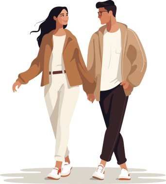 Love couples dating, hugging, walking. Men and women in romantic relationship, embracing, standing during rendezvous. Flat vector illustrations isolated on white background clipart