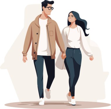 Çiftler çıkmaya, sarılmaya, yürümeye bayılır. Romantik bir ilişki yaşayan, kucaklaşan, buluşma sırasında ayakta duran erkekler ve kadınlar. Düz vektör çizimleri beyaz arkaplanda izole edildi