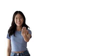 Kadınlar onları ilgi göstermeleri için çağırıyor ya da davet ediyor, bana tıklamayı ya da benimle başvurmayı öneriyor, yardım ve kabullenme veriyor, tek parmakla arıyor, gel ve beni al, beyaz arka plandaki kadın..