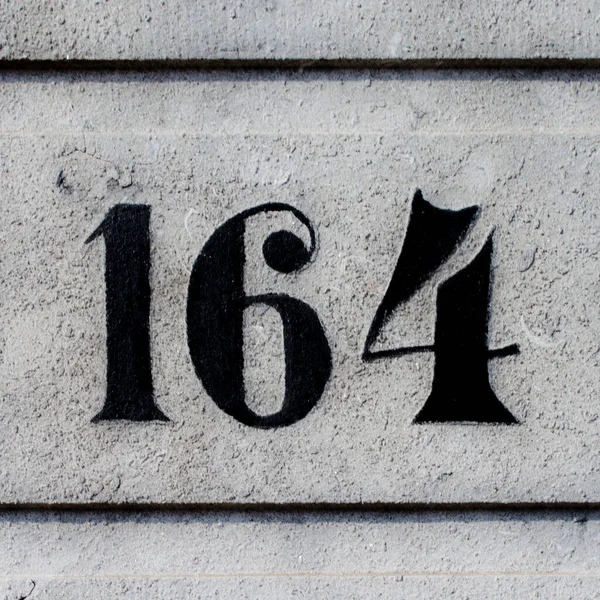 Casa Número Cento Sessenta Quatro Moldada Betão — Fotografia de Stock