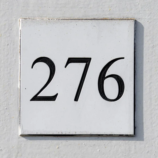 Maison Numéro 276 Gravée Dans Formica — Photo