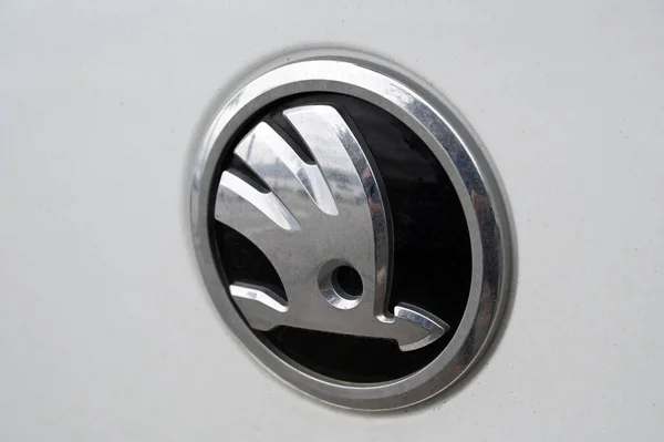 Skoda Car Logo Close — Stock Photo, Image