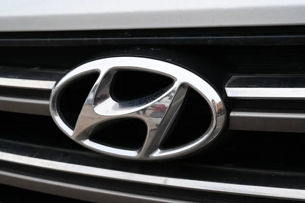 stock image Hyundai car logo close up