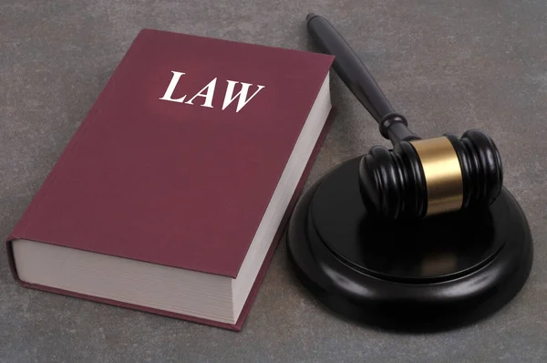 Law Book Judge Gavel — Stock Photo, Image