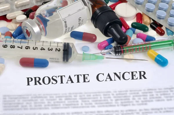 Koncepcja Raka Prostaty Lekami — Zdjęcie stockowe
