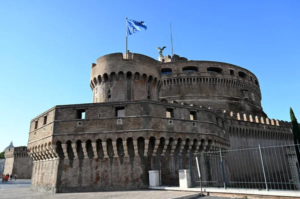 Castel Sant Angelo Roma Turistas — Foto de Stock