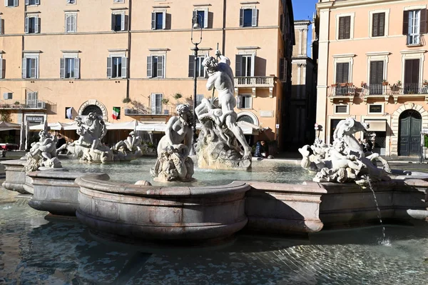 Fontein Van Neptunus Piazza Navona — Stockfoto