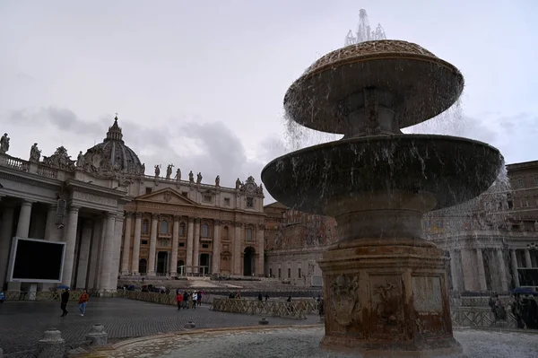 Bernini Fountain Peter Basilica — Stock Photo, Image