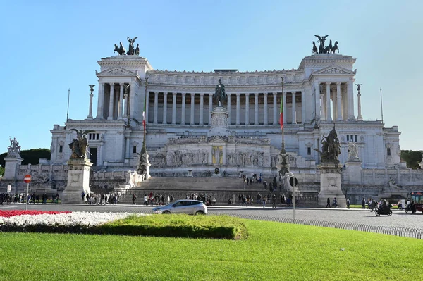 Monumentet Victor Emmanuel Sett Utifrån Piazza Venezia — Stockfoto