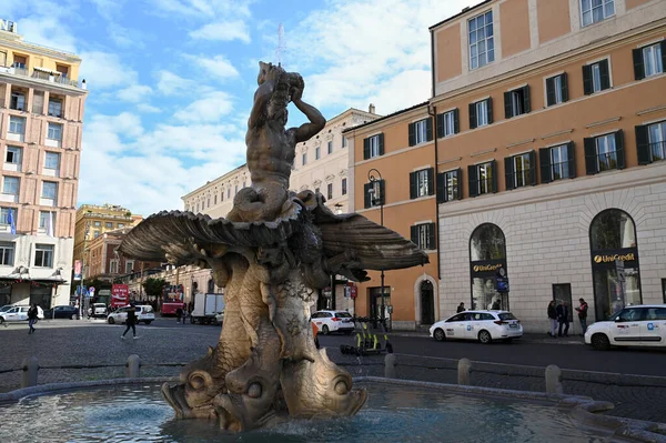 Fontanna Trytona Giana Lorenzo Berniniego Rzymie — Zdjęcie stockowe