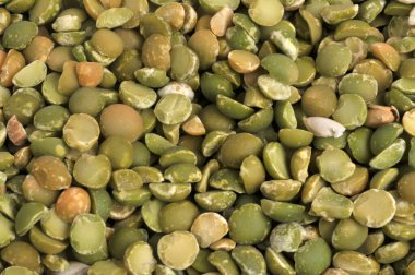 Çiğ nohut yakın plan yayılmış