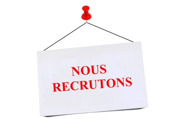 Beyaz arka planda bir pin tahtasına Fransızca yazılmış eleman alıyoruz. 