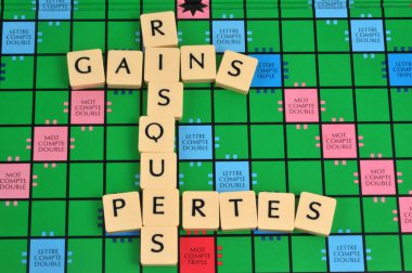 French financial risk concept with profit and loss 