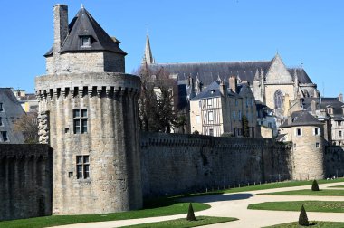 Constable tower and its garden in the city of Vannes in Brittany