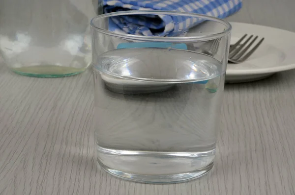 Bicchiere Acqua Vicino — Foto Stock