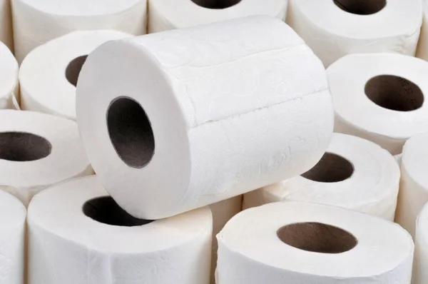 Roll Toilet Paper Lying Other Rolls Toilet Paper — Stock Photo, Image