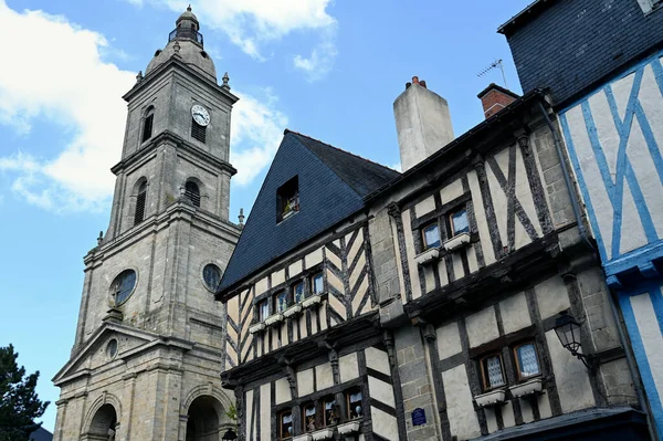 Fachwerkhäuser Und Kirche Saint Patern Der Stadt Vannes — Stockfoto