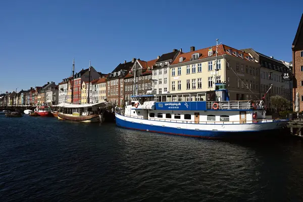 Nyhavn Канал Красочными Домами Лодками — стоковое фото