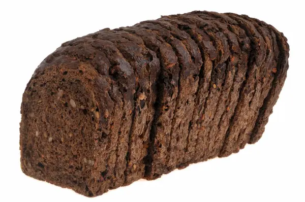 Nordisches Brot Scheiben Geschnitten Nahaufnahme Auf Weißem Hintergrund — Stockfoto