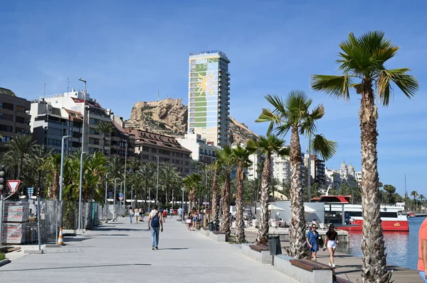 Promenade Tomas Valiente Long Port Alicante — Photo