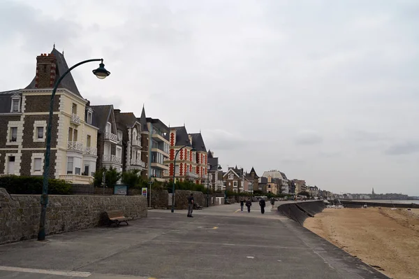 Brittany Saint Malo Deniz Önü Rochebonne Plajı — Stok fotoğraf