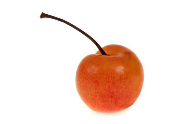 Bigarreau Cherry Zbliżeniu Białym Tle — Zdjęcie stockowe