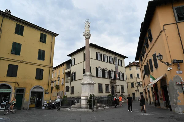 Statue Madonna Stellario Sculptor Giovanni Lazzon City Lucca Ital — Stock Photo, Image