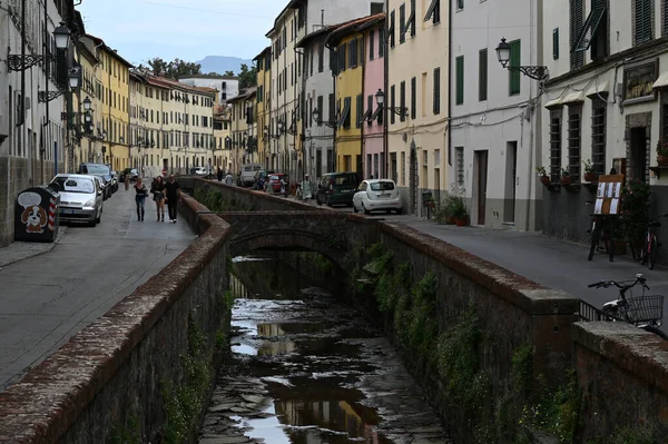 Fosso Straat Stad Lucca Toscane — Stockfoto