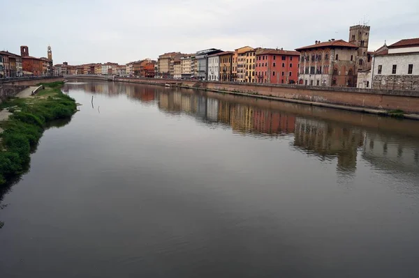 Bank Van Arno Stad Pisa Toscane — Stockfoto