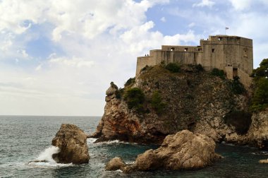 Dubrovnik şehrinde Lovrijenac Kalesi 