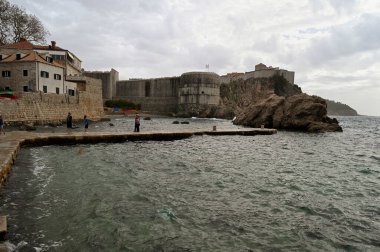 Adriyatik Denizi 'ne bakan Dubrovnik' teki Bokar Kalesi