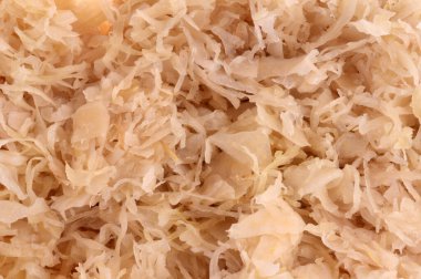 Arka planda geleneksel Alsatian lahana turşusu yakın plan