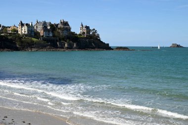 Pointe du Moulinet de Dinard with its listed houses clipart