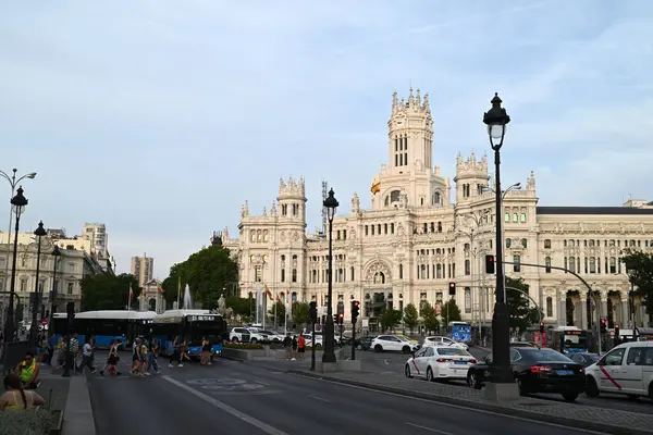 stock image Cybele Palace, called the Communications Palace, today the main seat of Madrid City Hall