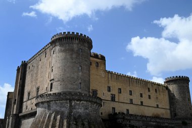 The Castel Nuovo in Naples on a sunny day clipart