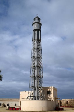 Cadiz 'deki Castillo de San Sebastian Deniz Feneri