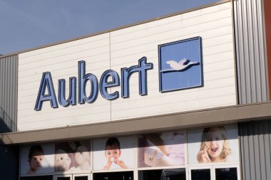 Sign of the Aubert childcare store in Vannes  clipart