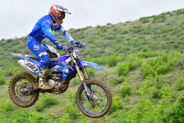 Orman Macedonia May 2023 Rainy Weather Muddy Track Motorcycle Racers — Stock Photo, Image