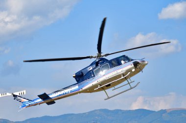 16 Eylül 2023, Üsküp, Makedonya, Stenkovec Spor Havaalanı, Grand Airshow düzenlendi. Makedonya polis helikopterleri kendilerini Bell 412 ve Bell 206 makineleriyle gösterdiler.