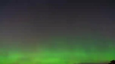Kuzey Işığı Burleigh Şelalesi 'nden Ontario' daki bölgelerden birini yakaladı..
