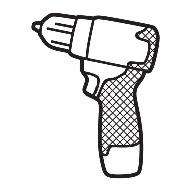 el aletlerinin simgeleri, elektrikli araçlar, kısa matkap