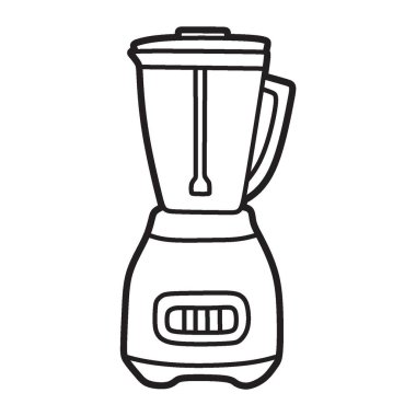 siyah ve beyaz çizgili mutfak gereçleri, modern itme düğmesi blenderi