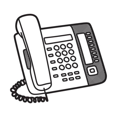 siyah ve beyaz vektör resmi, düzenli şifreli telefon