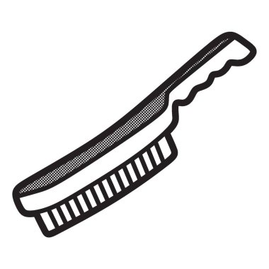 El fırçası uzun resim, basit vektör